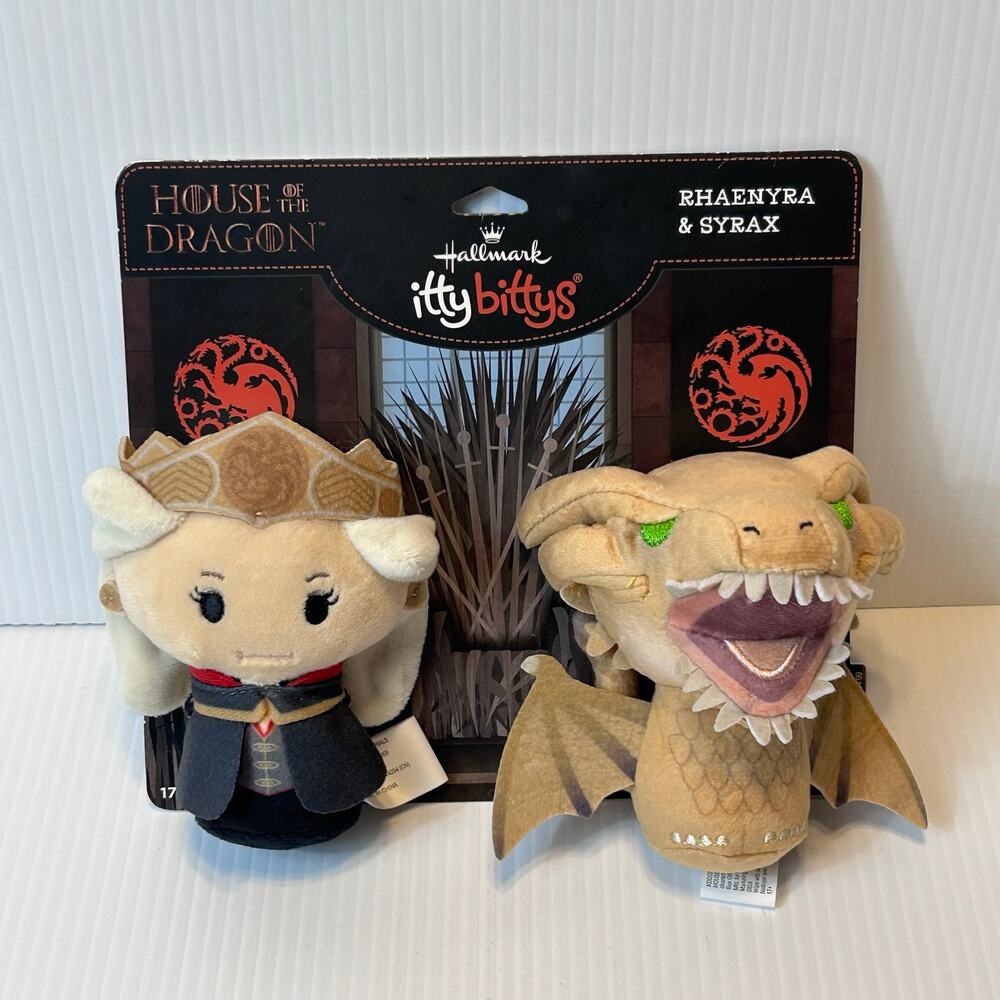 Plush itty bittys House of Dragon Rhaenyra Syrax Hallmark new